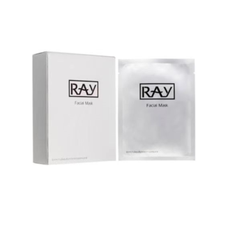 RAY Silk Face Masks, Silver, 10 sheets